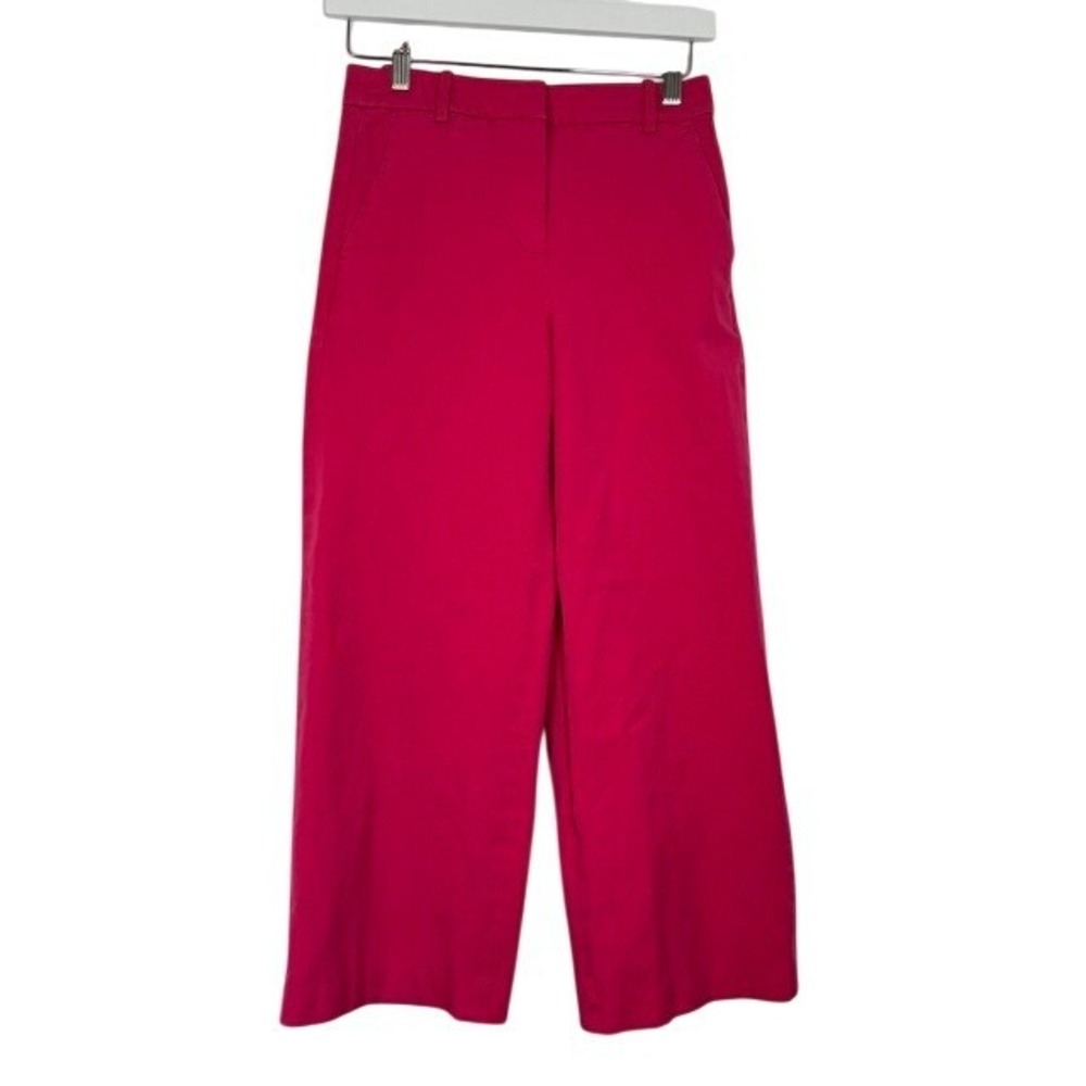 J.‎ Crew Pink Wide Leg Cropped Tailored Pants Women Size 0